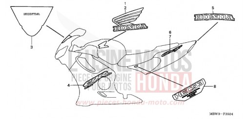 STRIPE (5) CBR600F1 de 2001
